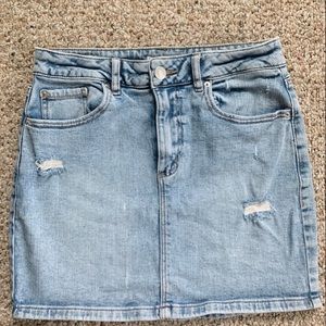 GARAGE high rise denim mini skirt, size SMALL